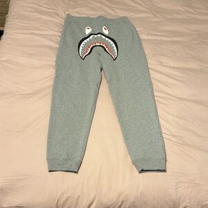 A Bathing Ape Gray Shark Sweatpants